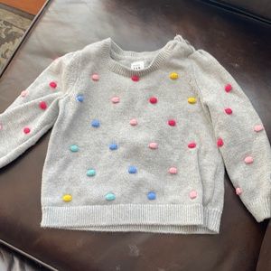 Size 18-24 month GAP rainbow dot sweater.